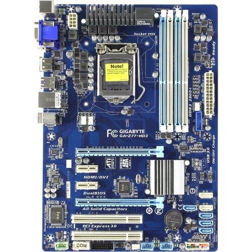 Материнська плата GIGABYTE GA-Z77-HD3 s1155, 4xDDR3, 6xSATA, ATX USB 3.0, SATA 3.0