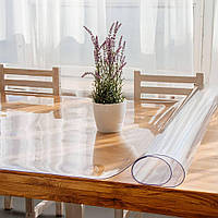 Защитная силиконовая ПВХ пленка на стол мягкое стекло Прозрачная силиконовая скатерть пвх гибкое стекло