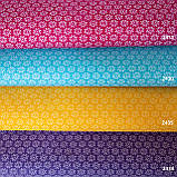 Тканина Польща бавовна квіти білі на жовтому фоні, ш. 160 см, фото 4