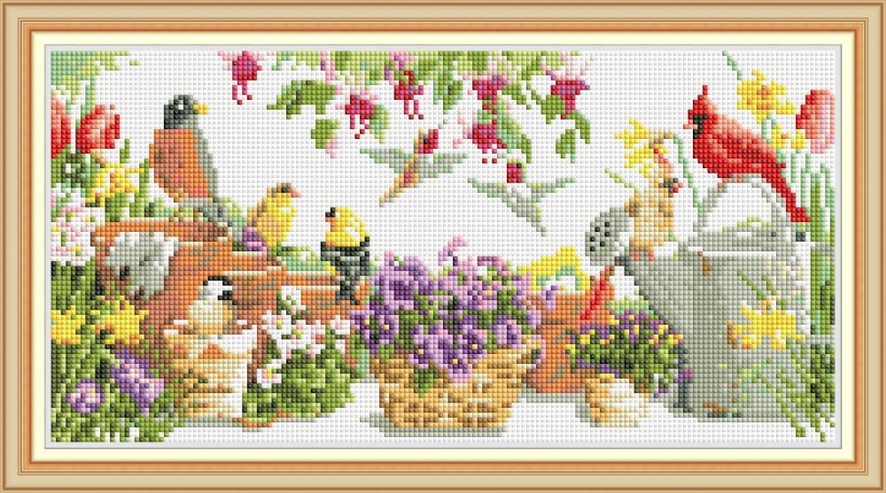 Набір алмазной мозаїки NKF Птахи в садку D0679, фото 1