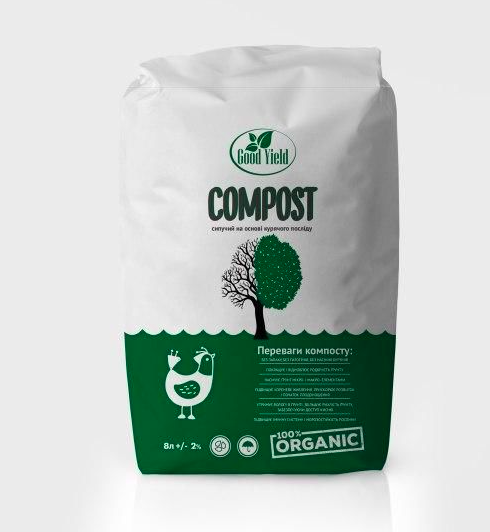 Компост гумифицированний на основі курячого посліду 8 л Good Yield
