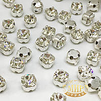 Шатоны Прециоза Maximа в цапах Crystal/Silver ss20(4.6-4.8mm)