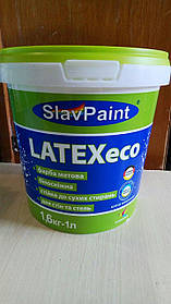 Водно-дисперсійна фарба К144 1,6 кг 1л Інтер'єр еко LATEXeco