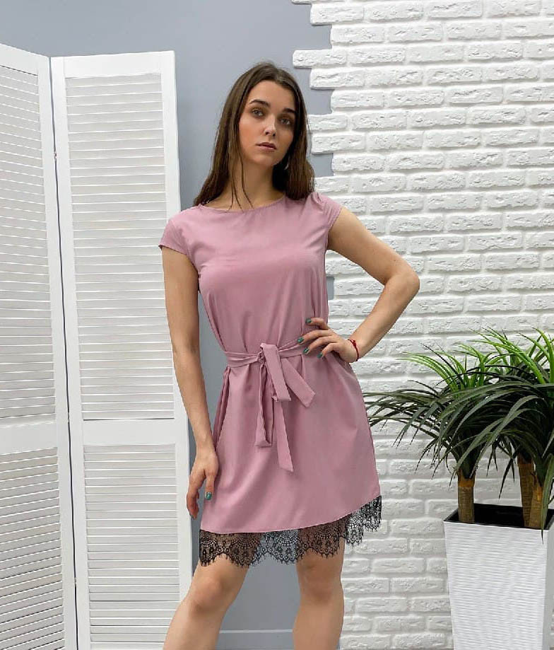 Елегантна коротка модна літня сукня з мереживом "Шеррі"