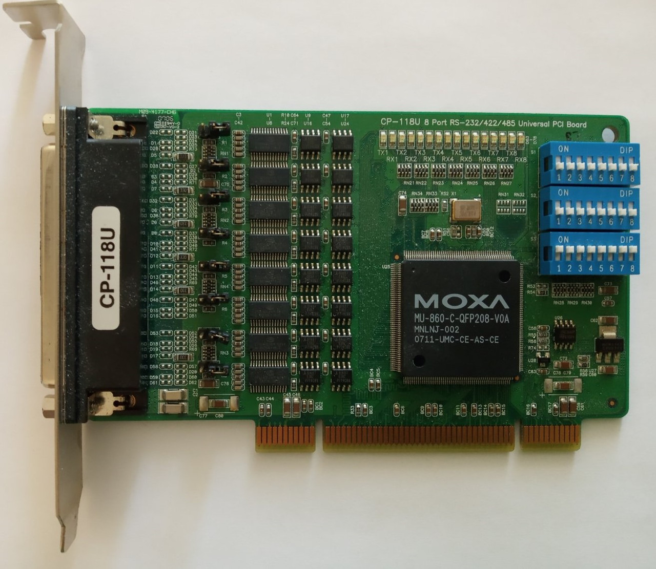 Плата Universal PCI MOXA CP-118U RS-232, RS-422, RS-485 8 універсальних COM-портів