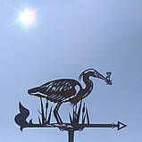 Флюгер Цапля, флюгер на дах з металу 2 мм., фото 10