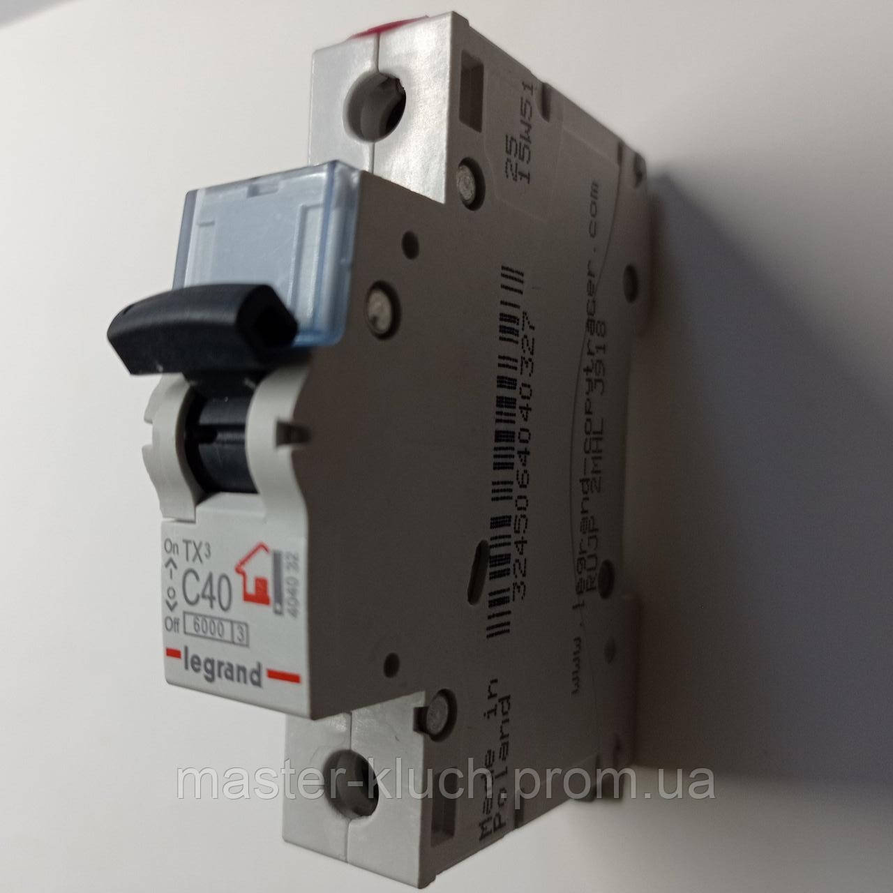 Автоматический выключатель 40A 1P Legrand TX3 - фото 4 - id-p28963749