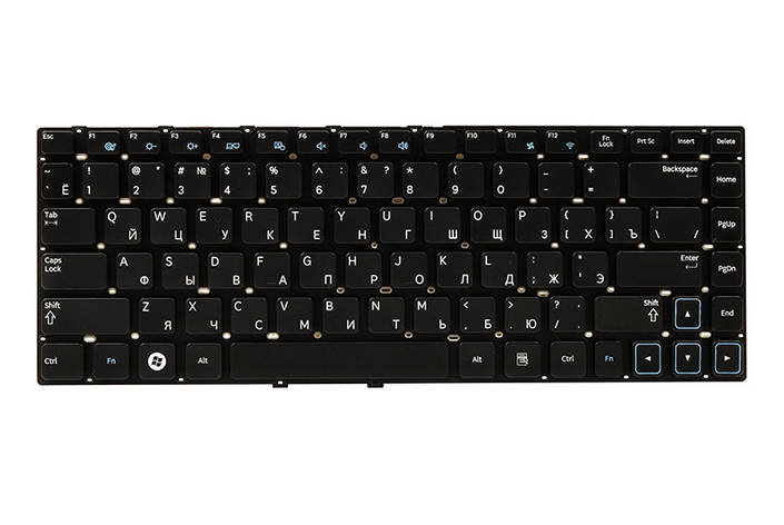 Клавiатура для ноутбука SAMSUNG 300E4A чорний, без фрейма, фото 1