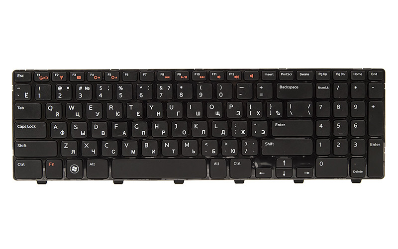 Клавіатура для ноутбука DELL Inspiron 15R: N5110, M5110 чорний, чорний фрейм, фото 1