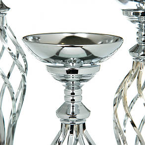 Набір флористичних підставок 59 см "Лукреція" (3шт.) матеріал метал, колір срібло (2009-054), фото 3