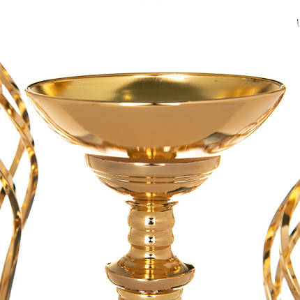 Набір флористичних підставок 59 см "Лукреція" (3шт.) матеріал метал, колір золото (2009-053), фото 2