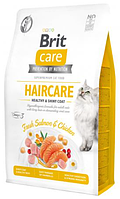 Сухий корм для кішок Brit Care (Брит Кеа) Cat GF Haircare Healthy Shiny Coat здоров'я шкіри та шерсті