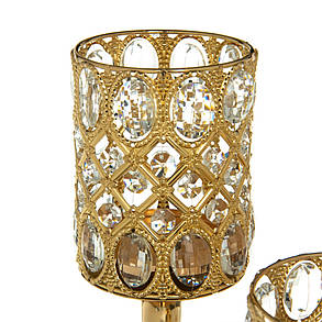 Набір свічників "Домінка" (3 шт.) матеріал метал, колір золото (2009-052), фото 3