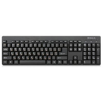Клавіатура провідна USB Real-El Standard 502 (EL123100023) чорна #