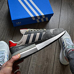 Чоловічі кросівки Adidas ZX 500 RM Grey Four Взуття Адідас ЗХ 500 сірі замшеві сітка текстиль демісезон В'єтнам