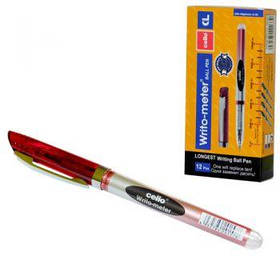 Ручка масляна червона Writo-meter 10км Cello CL-8048
