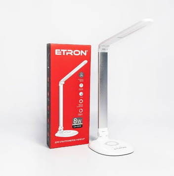 Лампа наст. LED ETRON Desk Lamp step 8W 3000-6000K White-silver №1-EDL-401