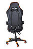 Крісло геймерське комп'ютерне з підставкою для ніг Bonro B-2013-1 чорне з помаранчовими вставками, фото 8