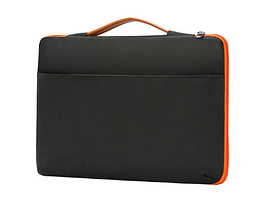 Сумка для ноутбука чорна 15,6" з помаранчевою блискавкою Slim Orang чохол з ручкою до ноутбуку 15 дюймів чорний
