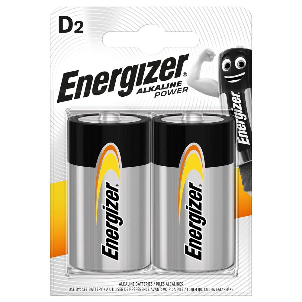 Батарейка лужна Energizer Power D LR20 Alkaline блістер 2/24