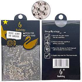 Стрази для дизайну та декору нігтів Срібло SS2 CRY