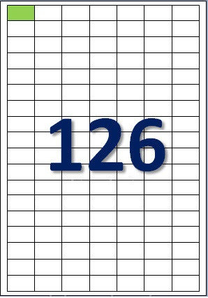 Етикетки самоклеючі 28 × 16 мм - 126 шт на аркуші А4 (100 аркушів)