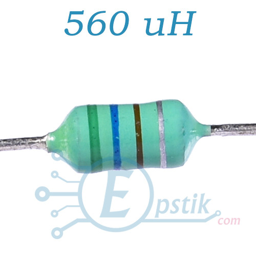 Дросель аксіальний 560 uH, AL0204-561K