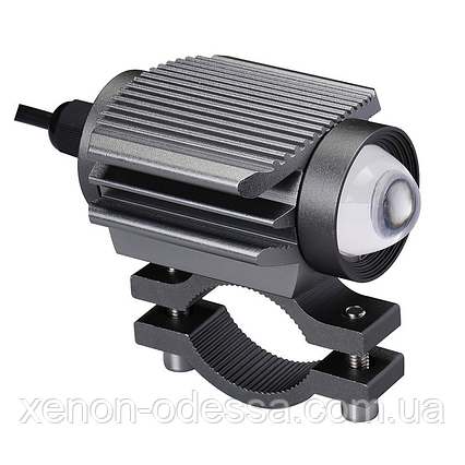 МОТО Світлодіодні лінзи TRI COLOR МІНІ протитуманки + дальні + стробоскоп Bi-LED MOTO FOG mini TRI COLOR, фото 1