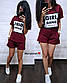 Короткі шорти і футболку з нашивкою літній костюм вільний (р. S, M) 9KO1978, фото 7