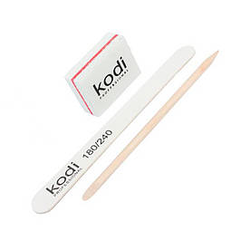 Набір одноразовий Kodi (пилка 120/120+Баф+апельсинова паличка)