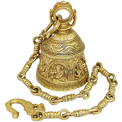 Колокол Ганеш бронза (загальна довжина 83 см) — для гармонії та достатку, інтер'єр, езотерика