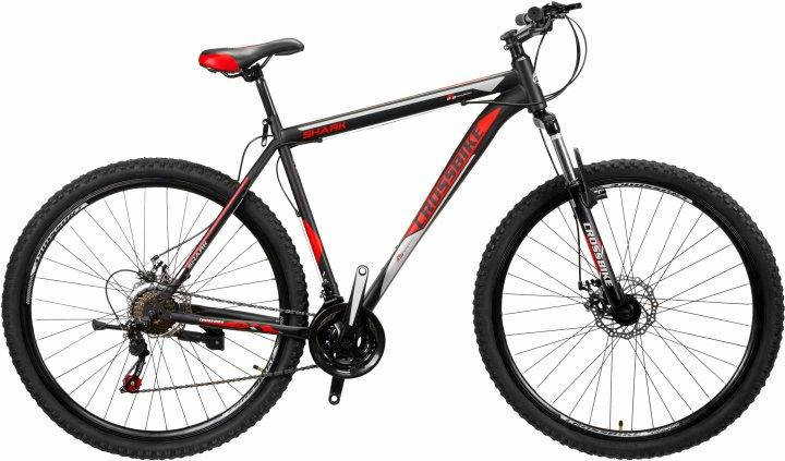 Велосипед CrossBike Shark 19.5" 27.5" 2021 Black-red, фото 1