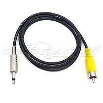 Кабель у екрані 1 RCA (тюльпан) на 3.5 мм 2-pin, фото 4