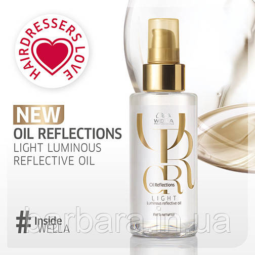 Легка олія макадамії з вітанміном Е для волосся з антиоксидантами WELLA Oil Reflections Light Luminous