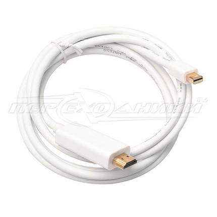 Кабель Mini DisplayPort (Thunderbolt) to HDMI, 3 м,белий, фото 2