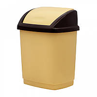 Відро для сміття Горизонт "Будиночок" 16 л бежеве
