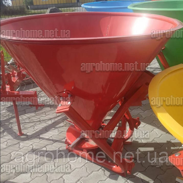 Розкидач міндобрив навісний Jar-Met 500л (мет. лійка, нерж. тарілка, 4 нерж. лопастей), фото 1