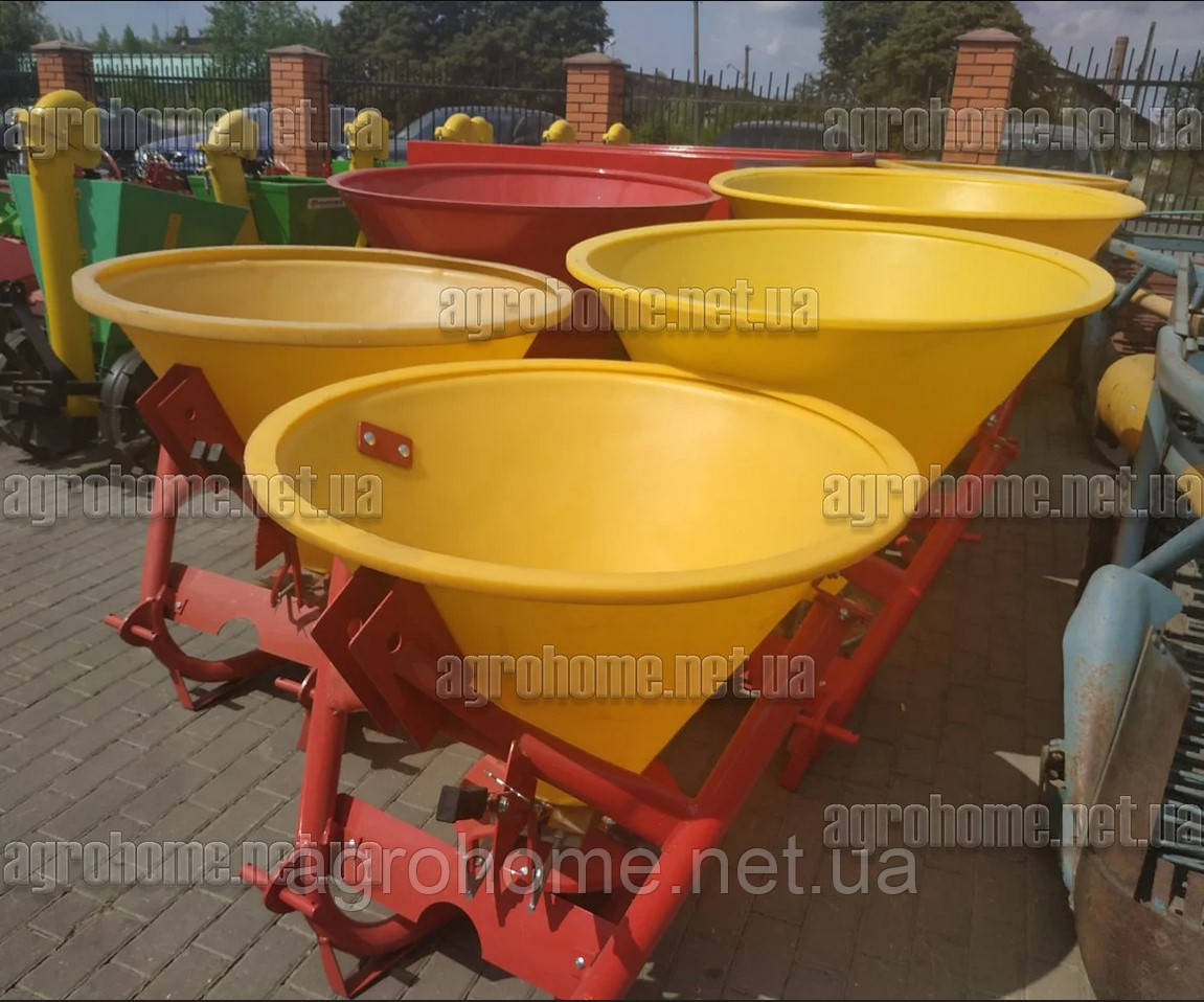 Розкидач міндобрив навісний Jar-Met 200л (метал. тарілка, 4 нерж. лопасті), фото 1