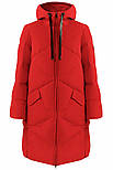 Довгий жіночий зимовий пуховик Finn Flare W19-32031-300 червоний S, фото 6