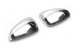 Накладки на дзеркала (2000-2010, 2 шт, нерж) Carmos - Турецька сталь для Seat Leon рр