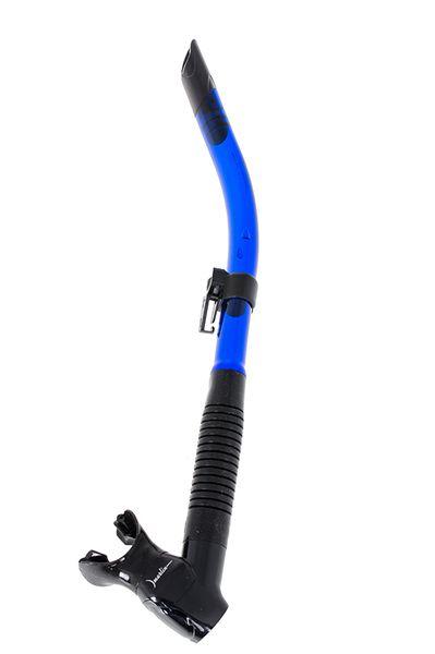 Трубка для плавання з клапаном Marlin Flash Blue пряма гофра