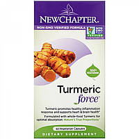 Куркумин, Turmeric Force, New Chapter, 60 вегетарианских капсул