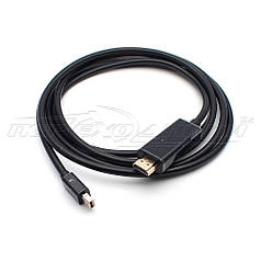 Кабель Mini DisplayPort (Thunderbolt) to HDMI, 1 м, чорний