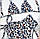Леопардовый купальник с треугольными чашками, высокой талией и завязками (р. S, M, L) 68mkp933, фото 3