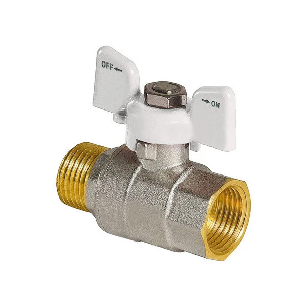 Кран кульовий KP Czech ГШБ 1 дюйм (25 мм) Метелик білий