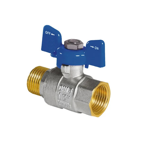 Кран кульовий KP Czech ГШБ 1 дюйм (25 мм) Метелик синій