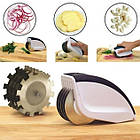 Ніж для нарізки 3 в 1 Rolling Mincer і Tenderizer з часниковим пресом, овочерізка, фото 2