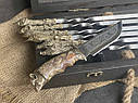 Подарунковий набір шампурів "Охолодичі трофеї" з ножем, у розмальованому буковому кейсі, фото 2