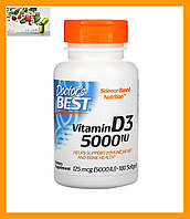 Витамин Д3, Doctor's Best, витамин D3 5000 МЕ , 180 капсул