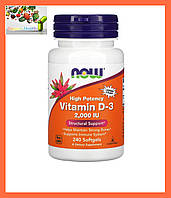 Витамин Д3, Now Foods, Vitamin D-3 2000 МЕ, 240 капсул